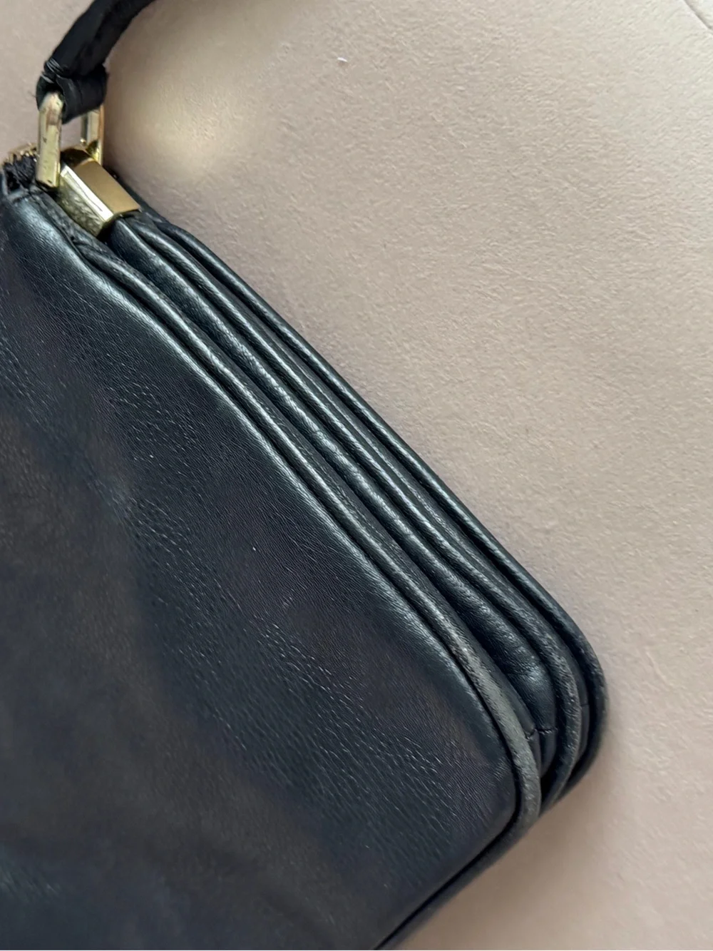 Kate Spade ♠️ Jackson Triple Gusset Black Leather Crossbody